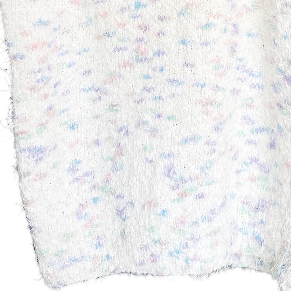 Vintage Handmade Knitted Wool Confetti Pastel Tank Top Sweater Sz M - Picture 4 of 4